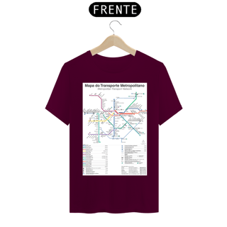Nome do produto Camiseta Mapa Metrô e CPTM