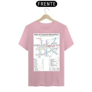 Nome do produto Camiseta Mapa Metrô e CPTM
