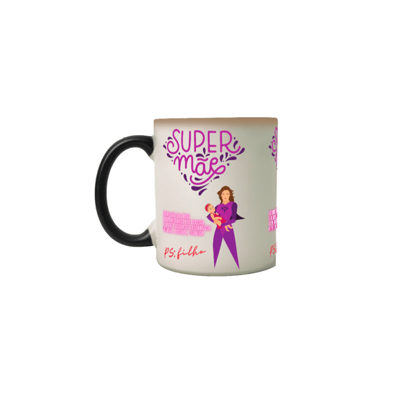 Caneca - Super Mãe (Mágica)