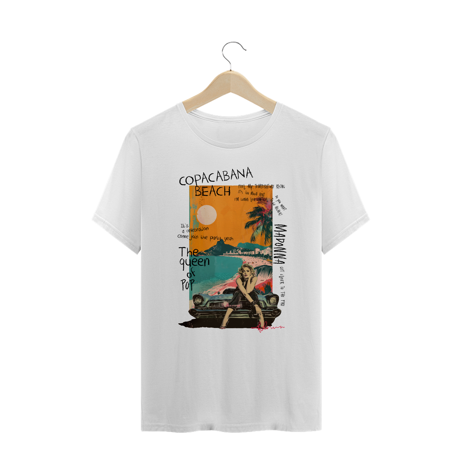 Camiseta Plus Size Madonna Copacabana Beach Poster