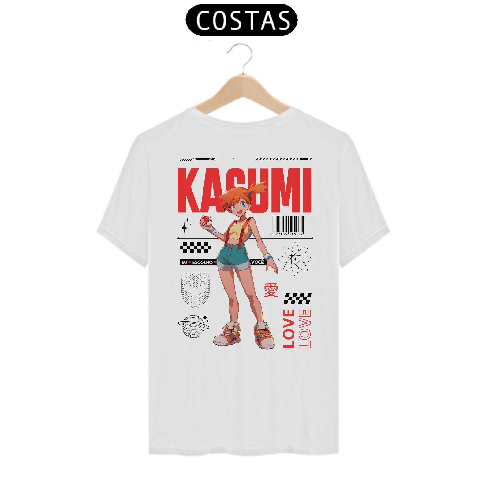 Camiseta Misty Eu Escolho Você (Estampa nas Costas) Branca