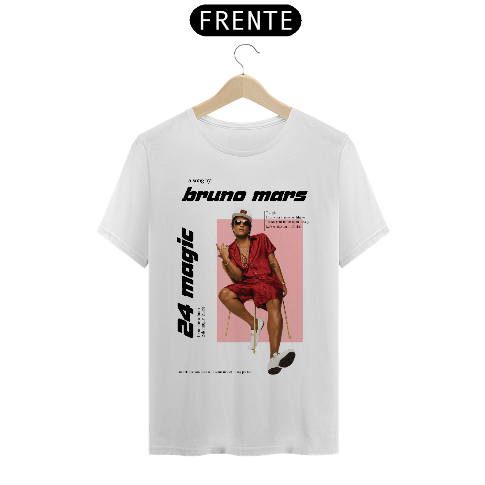 Camiseta Bruno Mars 24k Magic