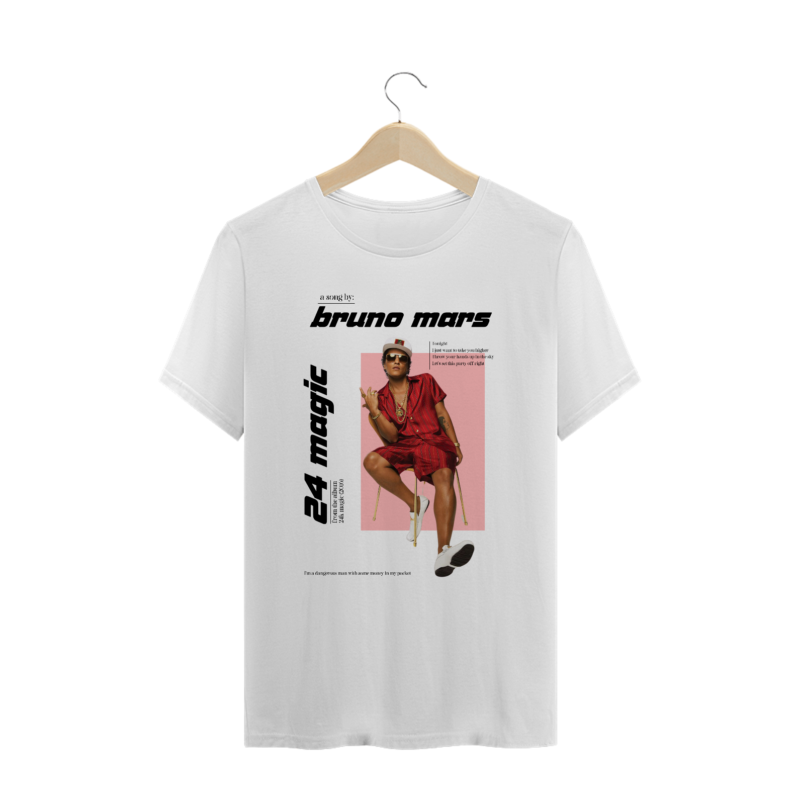 Camiseta Plus Size Bruno Mars 24k Magic