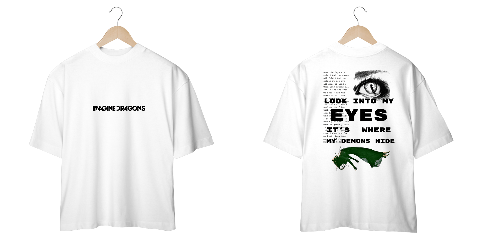 Camiseta Oversized Imagine Dragons (Estampa Frente e Costas)