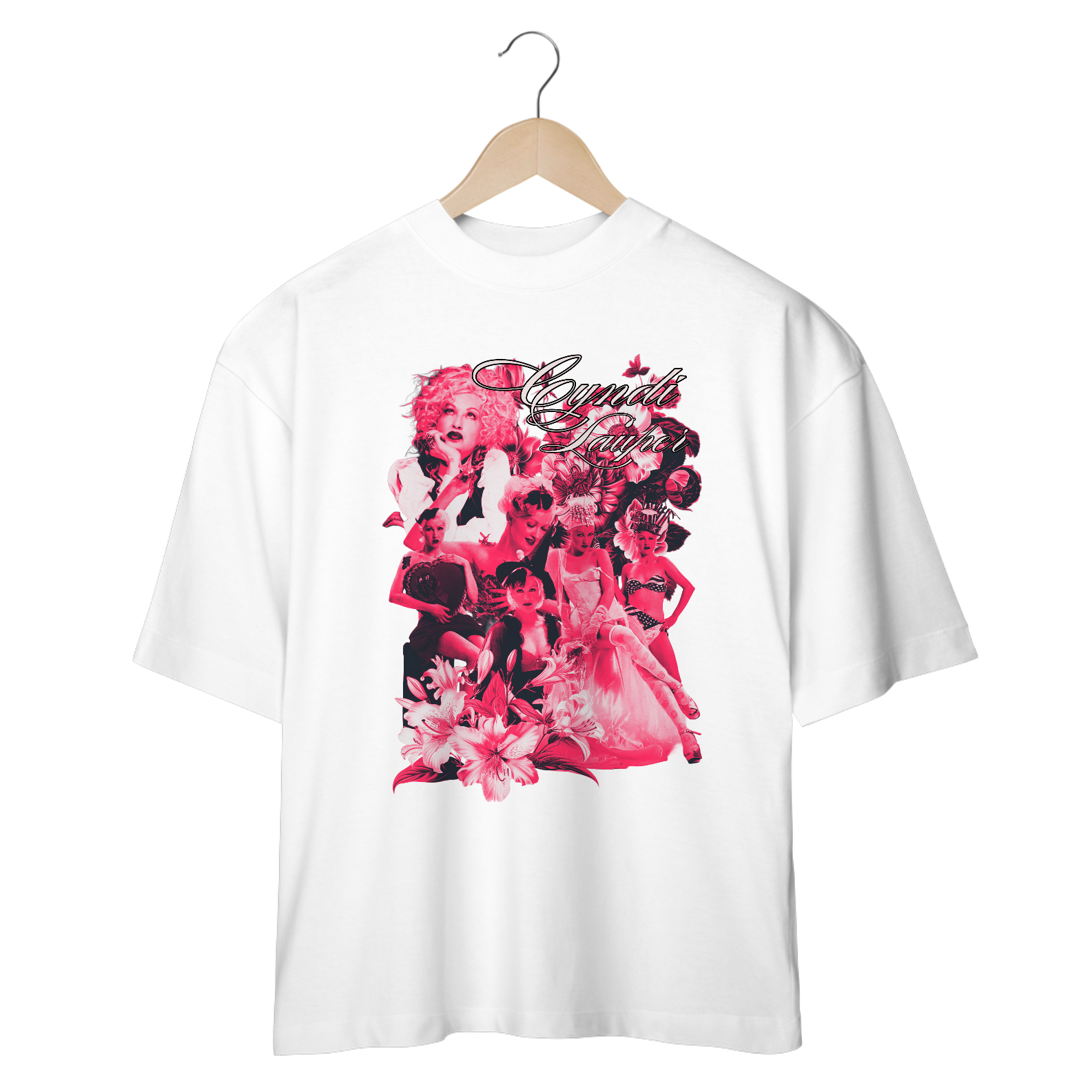 Camiseta Oversized Cyndi Lauper