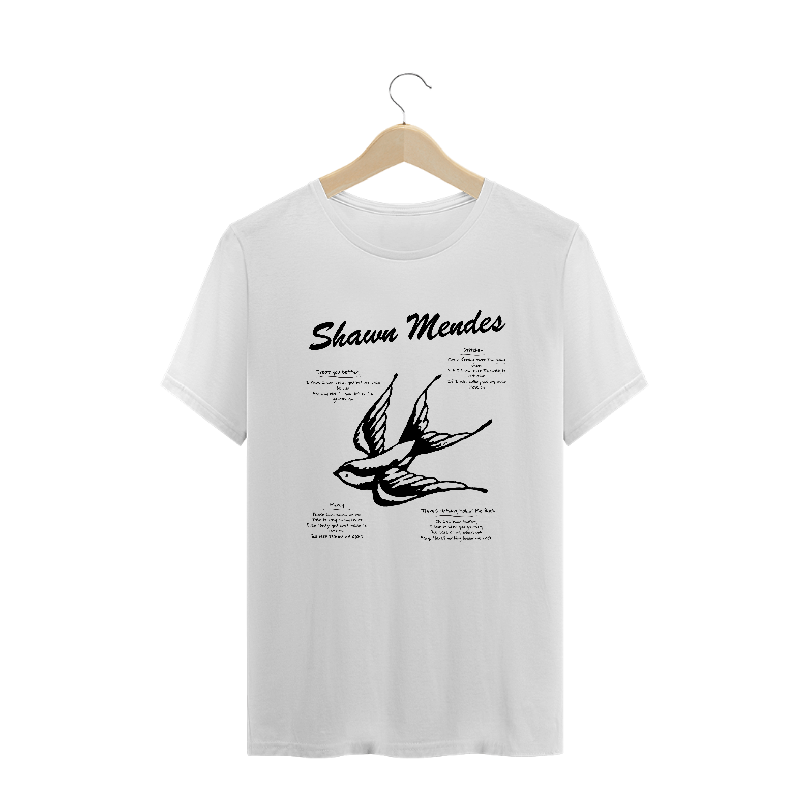 Camiseta Plus Size Shawn Mendes Songs