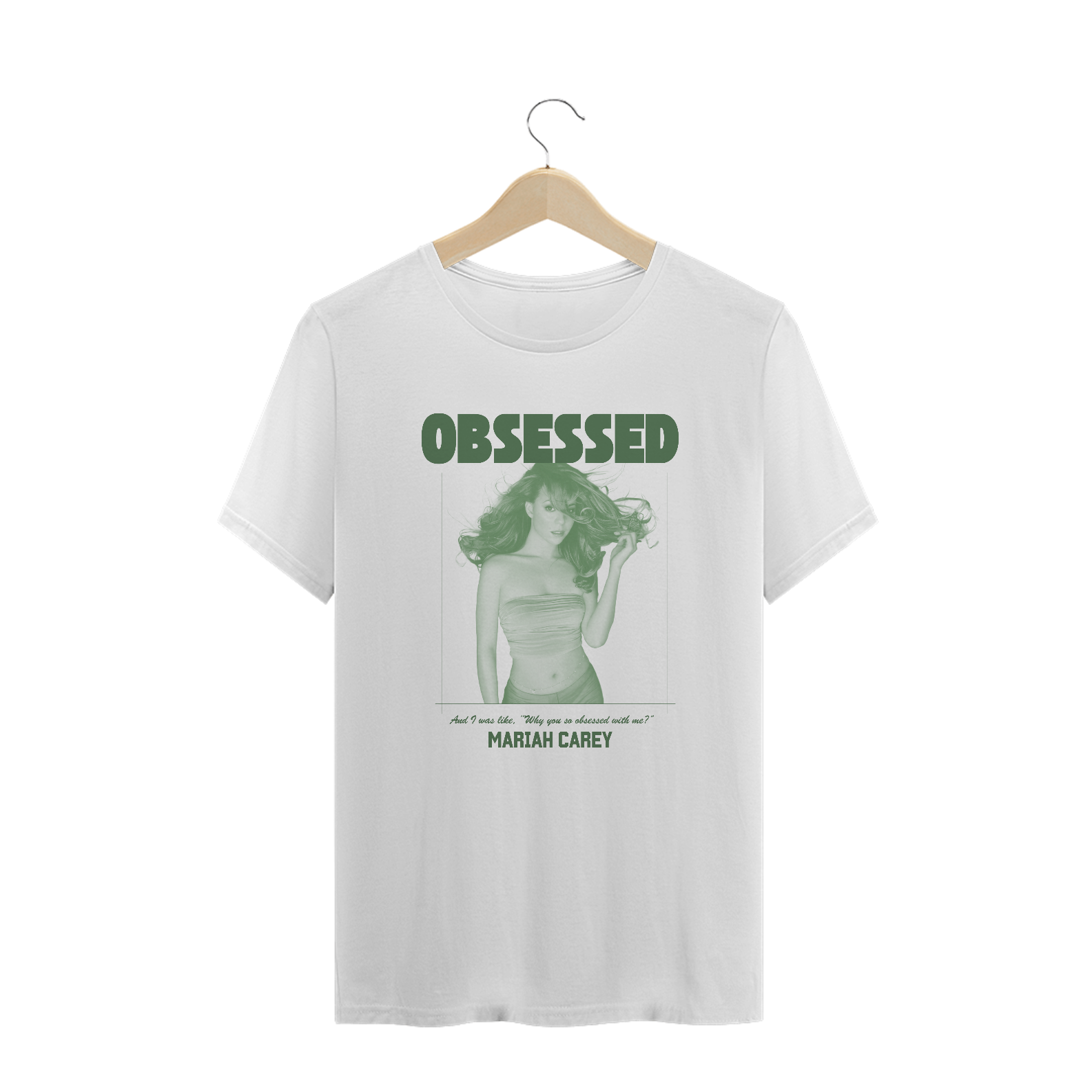 Camiseta Plus Size Mariah Carey Obsessed