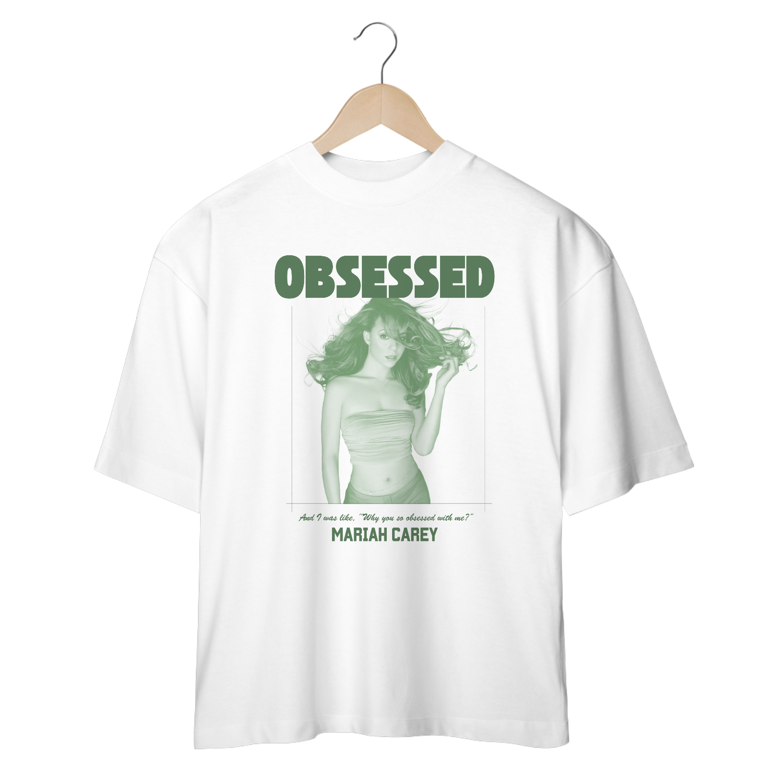 Camiseta Oversized Mariah Carey Obsessed