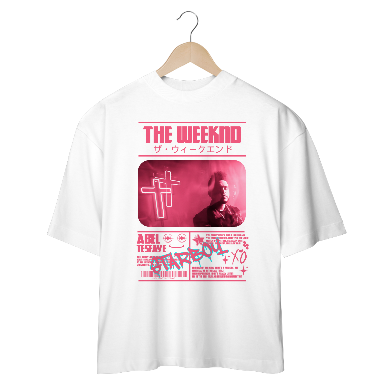 Camiseta Oversized The Weeknd Starboy