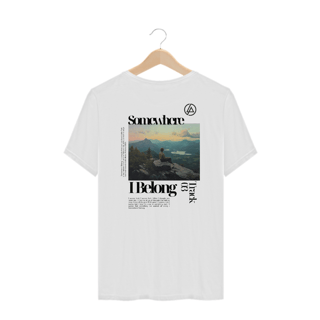 Nome do produto Camiseta Plus Size Linkin Park Somewhere I Belong (Branca, Costas)