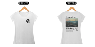 Nome do produto Baby Look Linkin Park Somewhere I Belong (Branca, Frente & Costas)