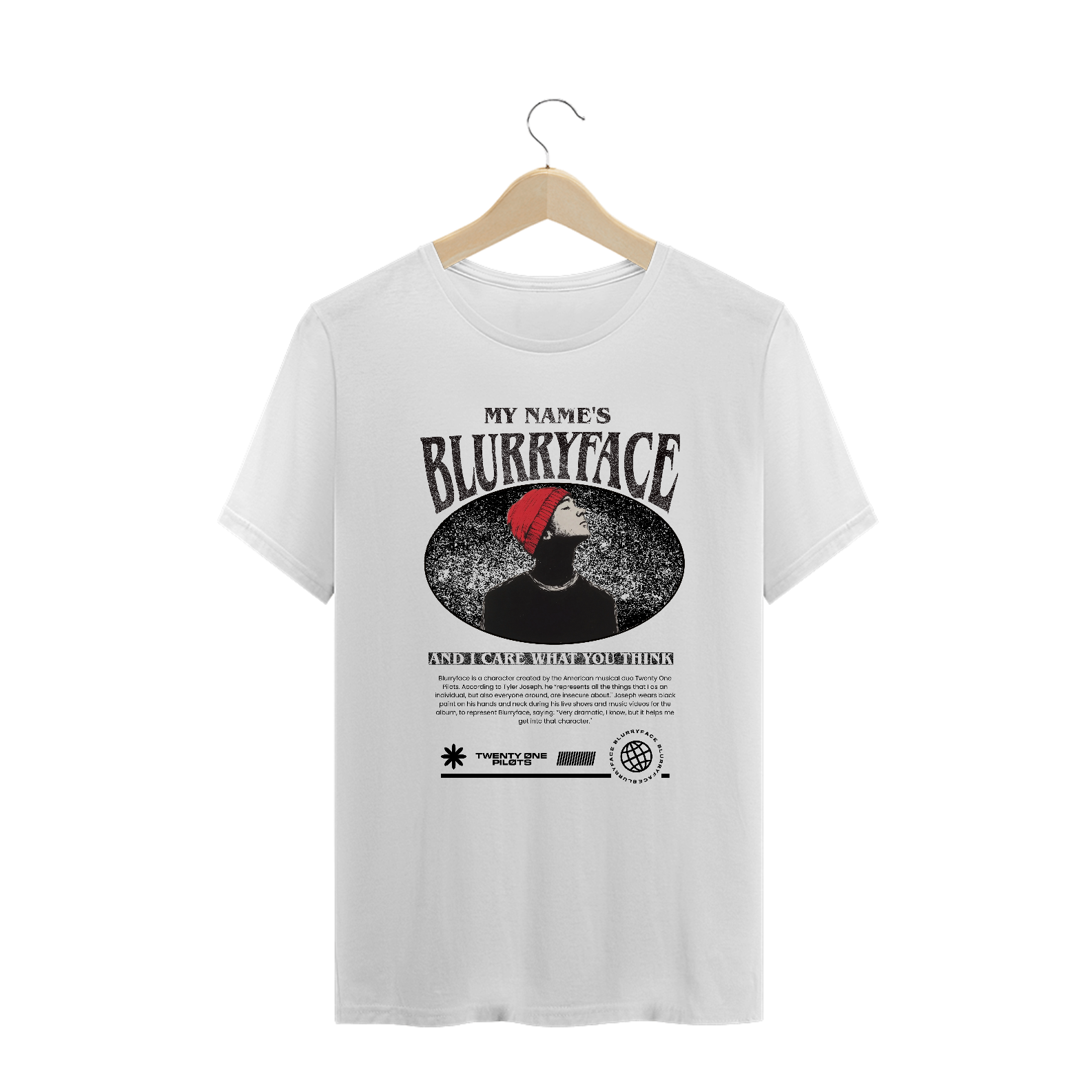 Camiseta Plus Size Twenty One Pilots Blurryface