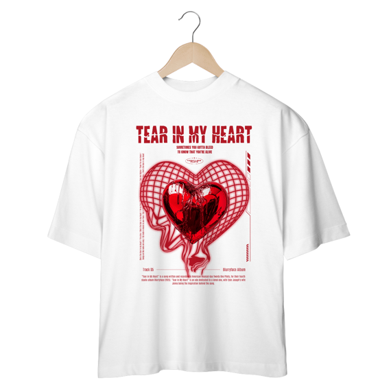 Camiseta Oversized  Twenty One Pilots Tear in My Heart