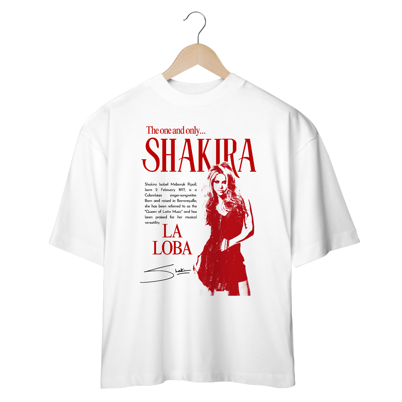 Camiseta Oversized Shakira The One and Only