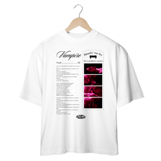 Nome do produto Camiseta Oversized Olivia Rodrigo Vampire (Branca  & Off White)