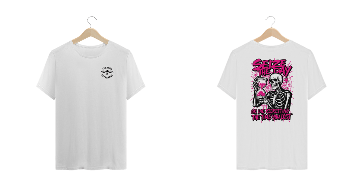 Nome do produto: Camiseta Plus Size Avenged Sevenfold Seize The Day (Estampa Frente e Costas)
