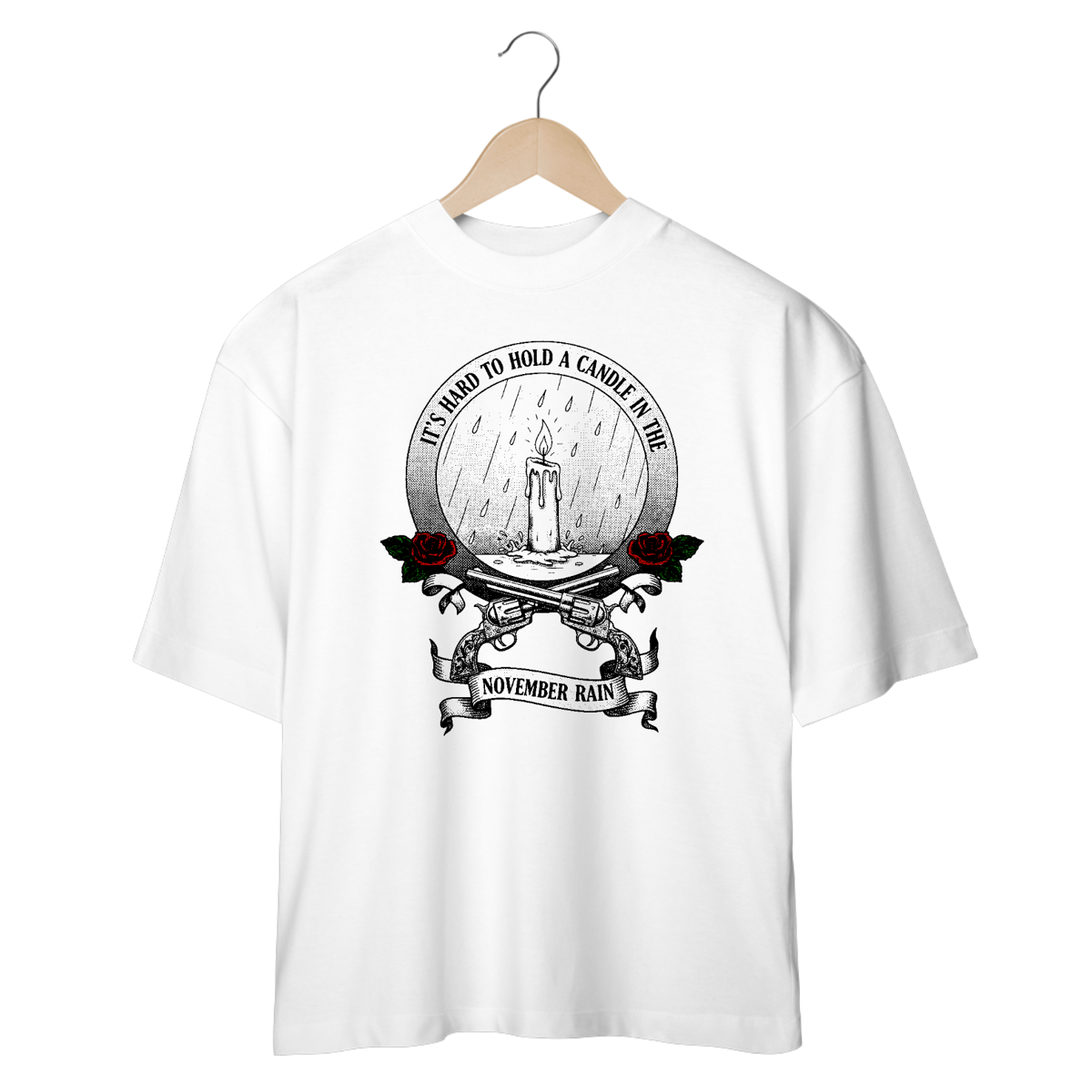 Nome do produto: Camiseta Oversized Guns N\' Roses November Rain