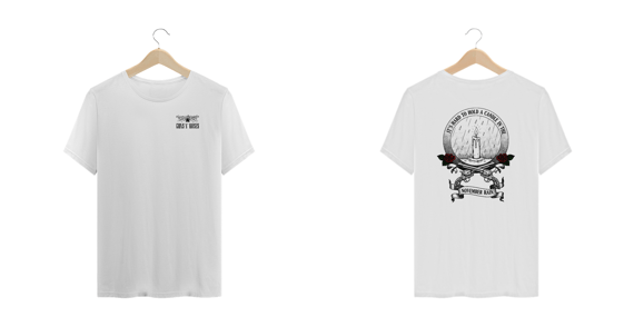 Camiseta Plus Size Guns N' Roses November Rain (Estampa Frente e Costas) 