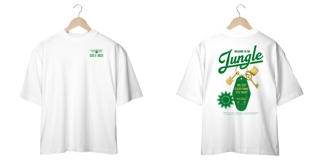 Nome do produto Camiseta Oversized Guns N' Roses Welcome to The Jungle (Estampa Frente e Costas) 