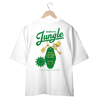 Nome do produto Camiseta Oversized Guns N' Roses Welcome to The Jungle (Estampa nas Costas) 