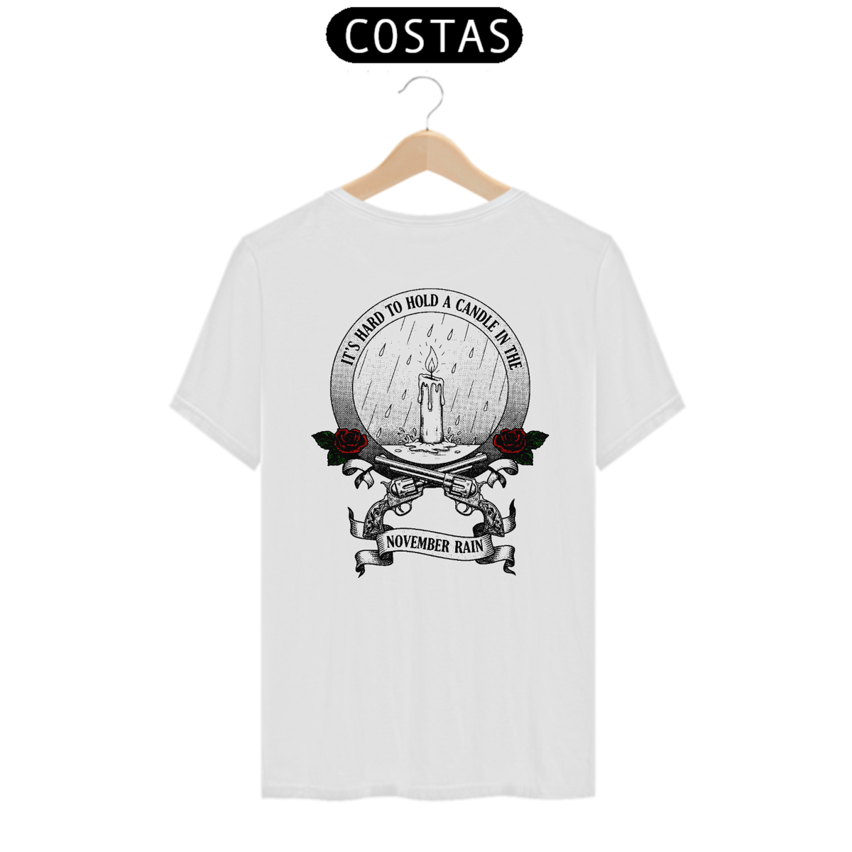 Nome do produto: Camiseta Guns N\' Roses November Rain (Estampa nas Costas)
