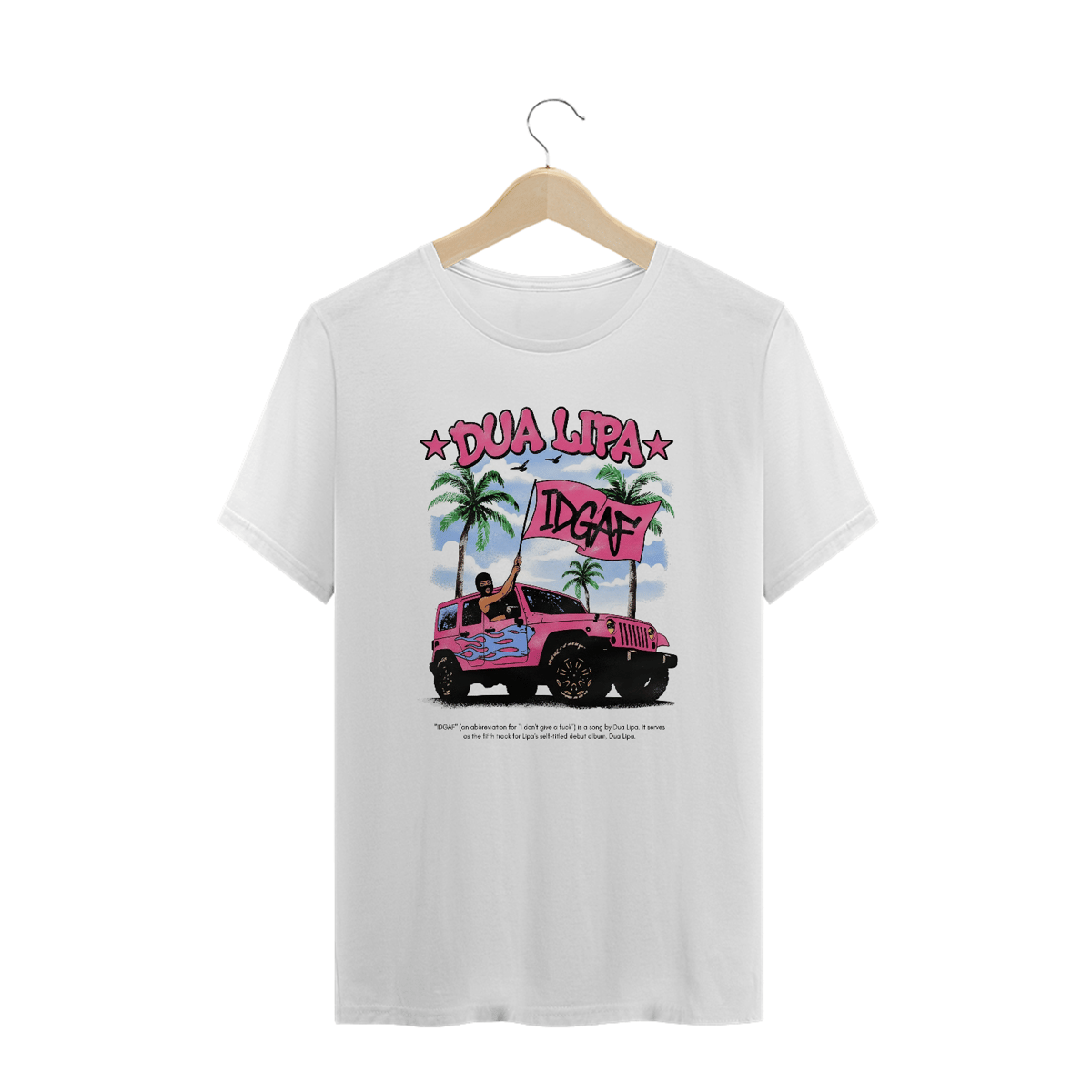 Nome do produto: Camiseta Plus Size Dua Lipa IDGAF
