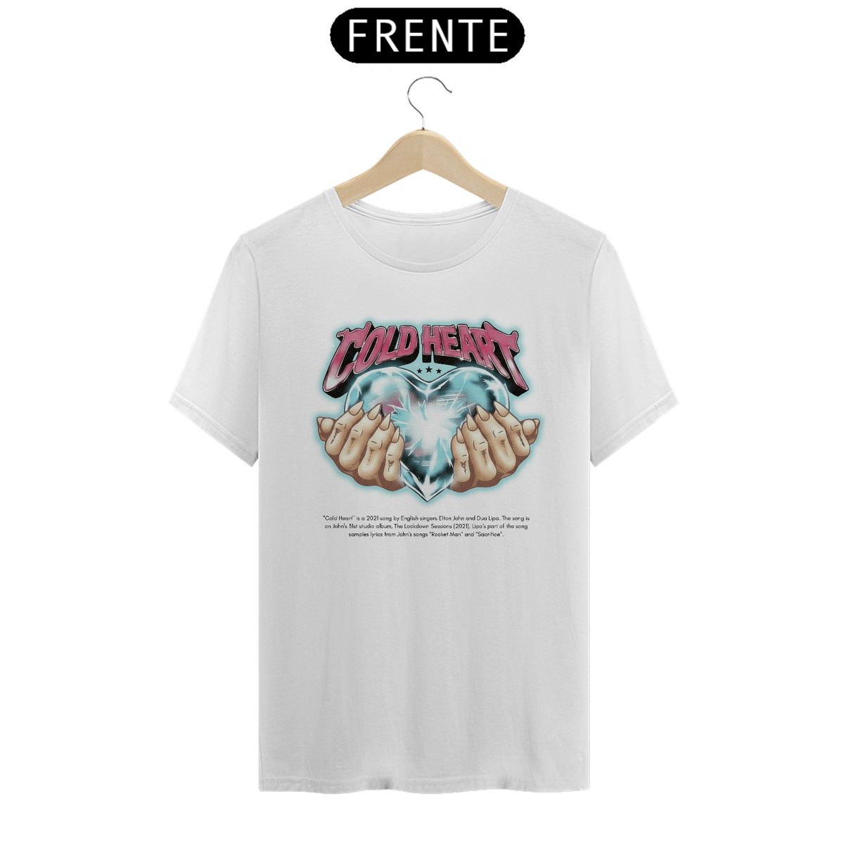 Nome do produto: Camiseta Dua Lipa  & Elton John Cold Heart