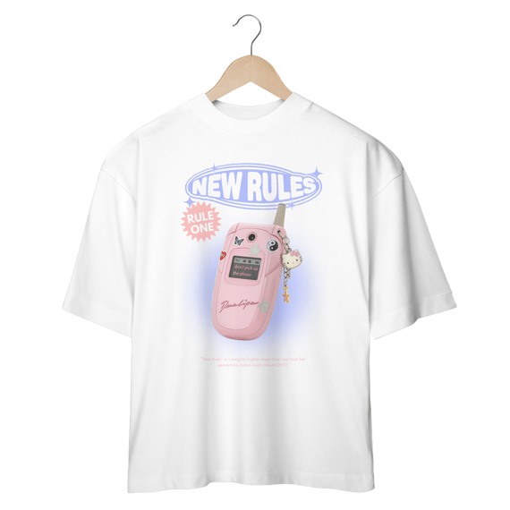 Camiseta Oversized Dua Lipa New Rules