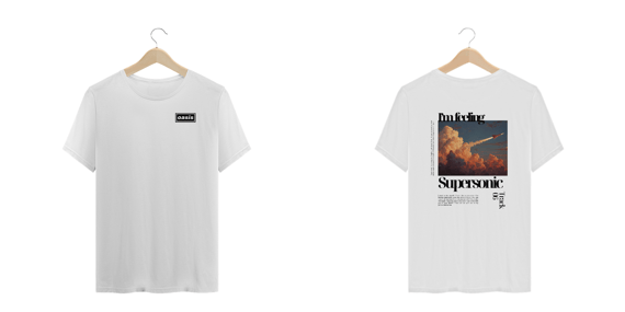 Camiseta Plus Size Oasis Supersonic (Estampa Frente & Costas)