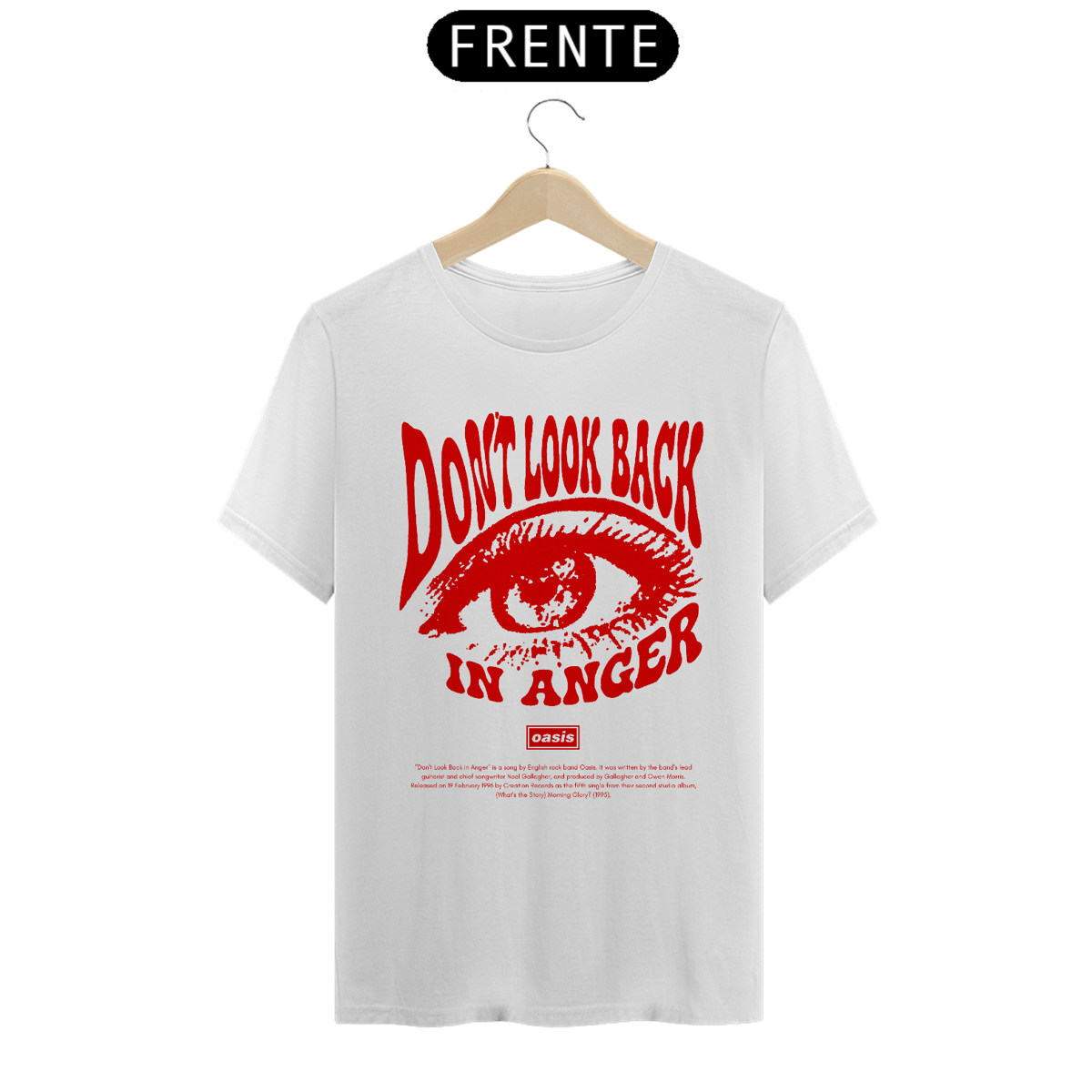 Nome do produto: Camiseta Oasis Don\'t Look Back in Anger