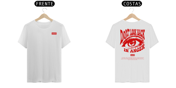 Camiseta Oasis Don't Look Back in Anger (Estampa Frente e Costas)