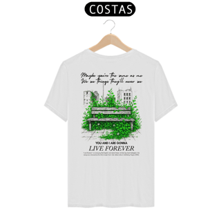 Nome do produto Camiseta Oasis Live Forever (Estampa nas Costas)