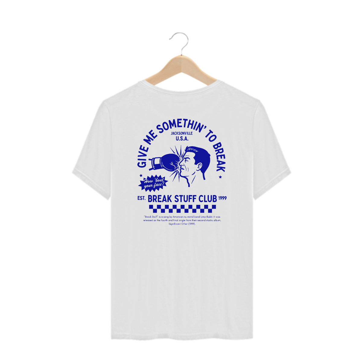 Nome do produto: Camiseta Plus Size Limp Bizkit Break Stuff (Estampa nas Costas)