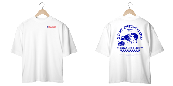 Camiseta Oversized Limp Bizkit Break Stuff (Estampa Frente e Costas)