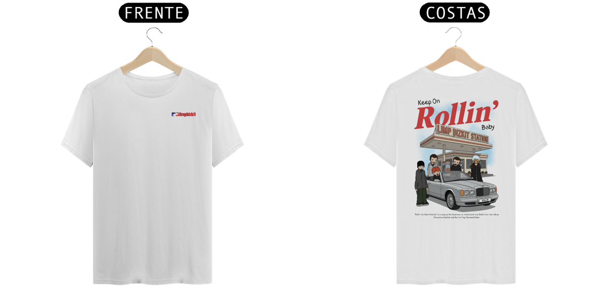 Nome do produto: Camiseta Limp Bizkit Rollin\' (Estampa Frente e Costas)