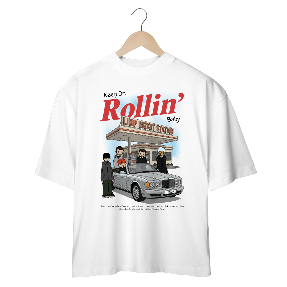 Nome do produto: Camiseta Oversized Limp Bizkit Rollin\'