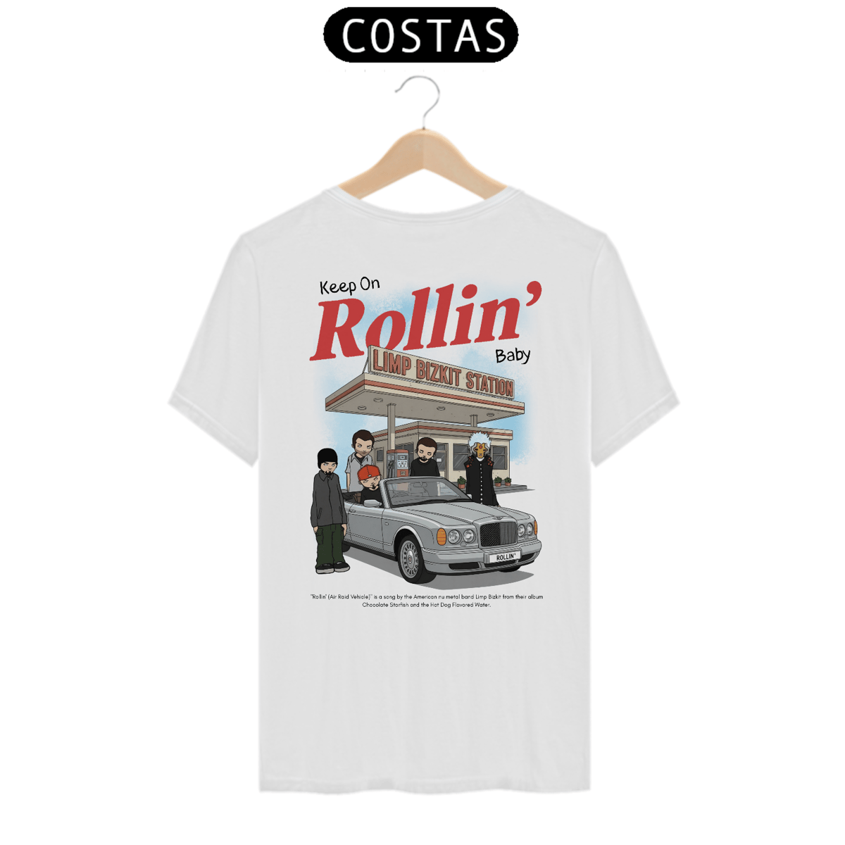 Nome do produto: Camiseta Limp Bizkit Rollin\' (Estampa nas Costas)