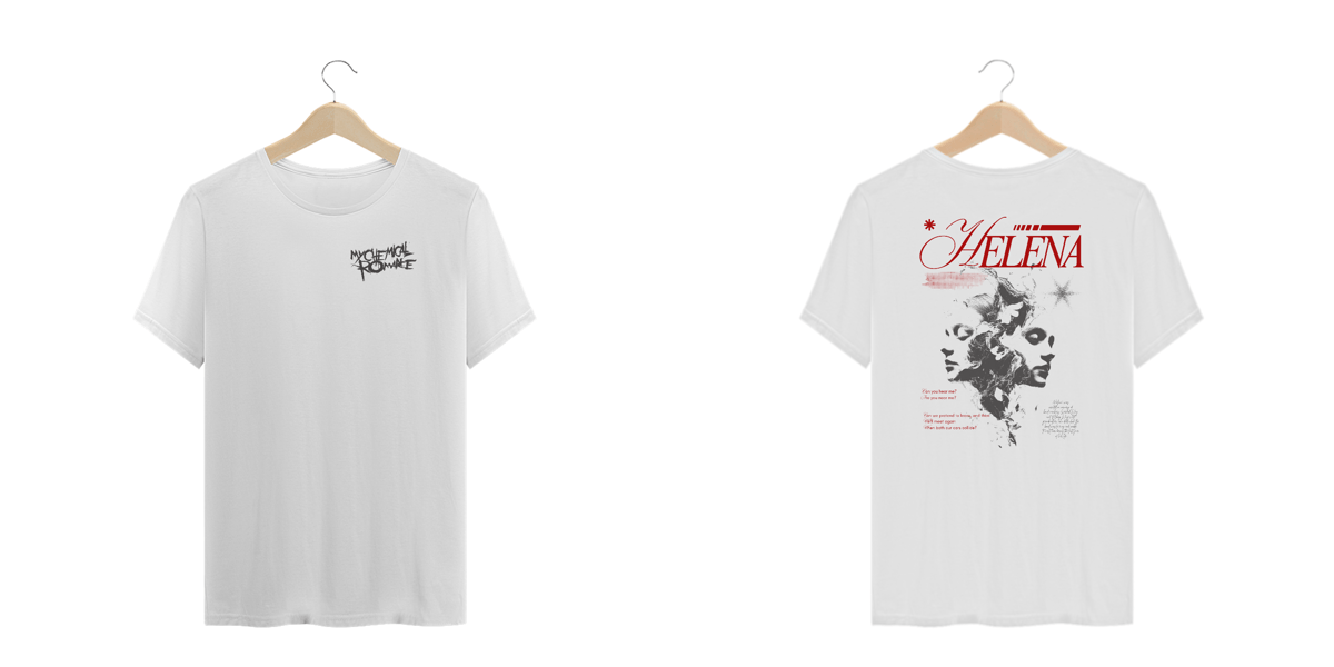 Nome do produto: Camiseta Plus Siize My Chemical Romance Helena (Estampa Frente & Costas)