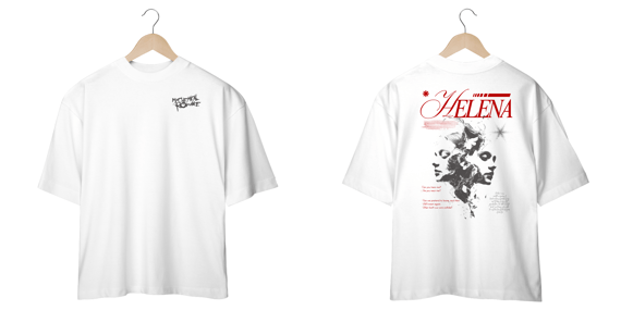 Camiseta Oversized My Chemical Romance Helena (Estampa Frente & Costas)
