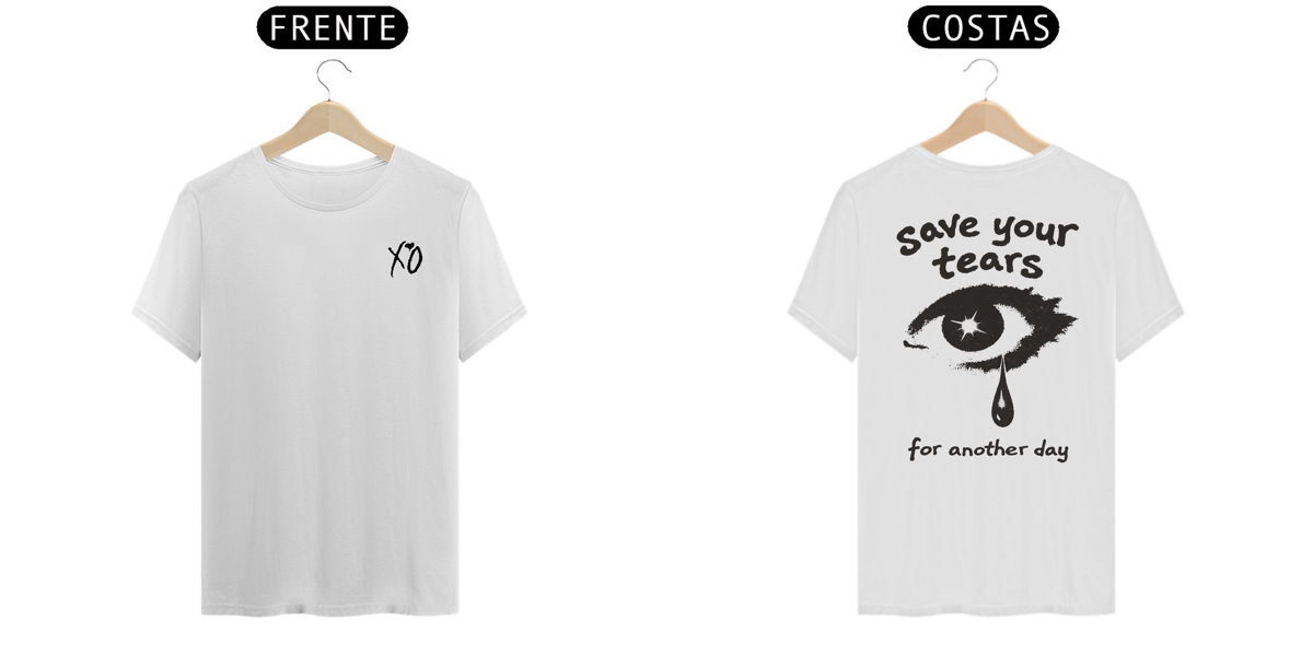 Nome do produto: Camiseta The Weeknd Save Your Tears (Estampa Frente e Costas)