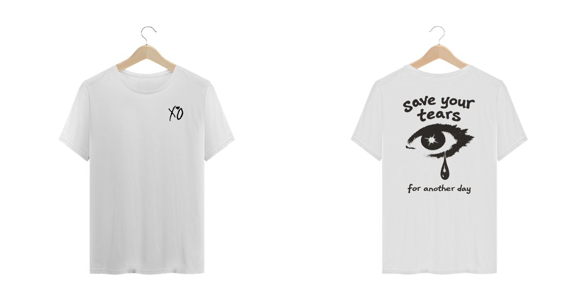 Nome do produto: Camiseta Plus Size The Weeknd Save Your Tears (Estampa Frente e Costas)