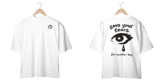 Nome do produto Camiseta Oversized The Weeknd Save Your Tears (Estampa Frente e Costas)