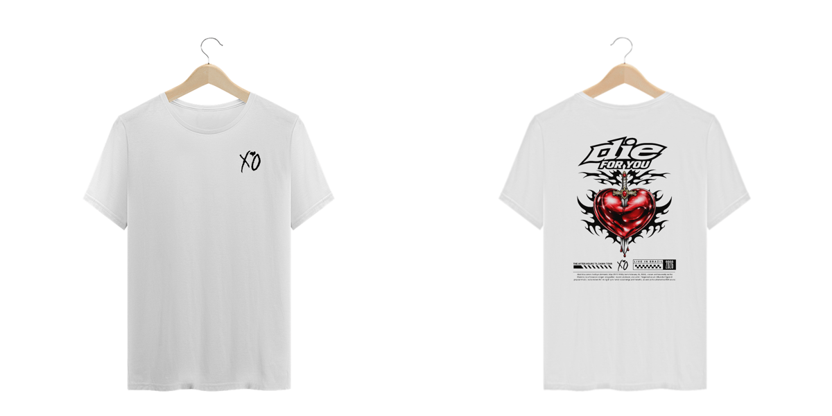 Nome do produto: Camiseta Plus Size The Weeknd Die For You (Estampa Frente e Costas)