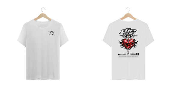 Camiseta Plus Size The Weeknd Die For You (Estampa Frente e Costas)