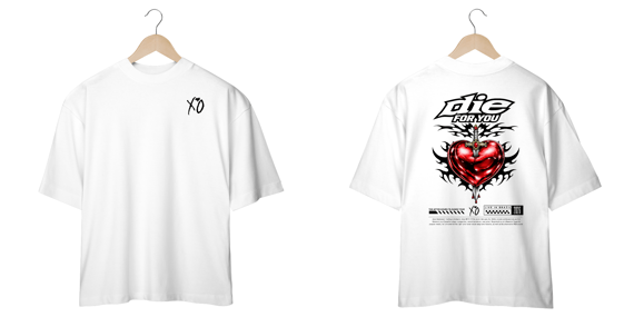 Camiseta Oversized The Weeknd Die For You (Estampa Frente e Costas)