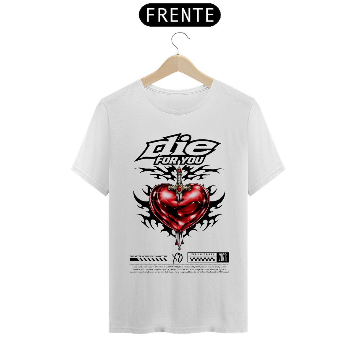 Nome do produto: Camiseta The Weeknd Die For you