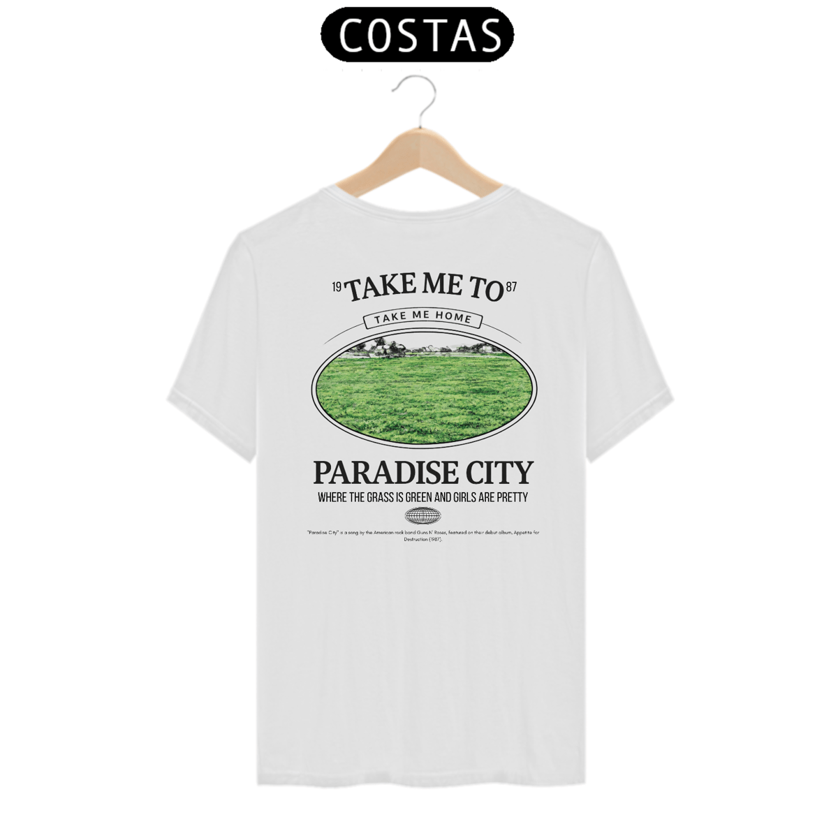 Nome do produto: Camiseta Guns N\' Roses Paradise City (Estampa nas Costas)