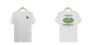 Nome do produto Camiseta Plus Size Guns N' Roses Paradise City (Estampa Frente e Costas)