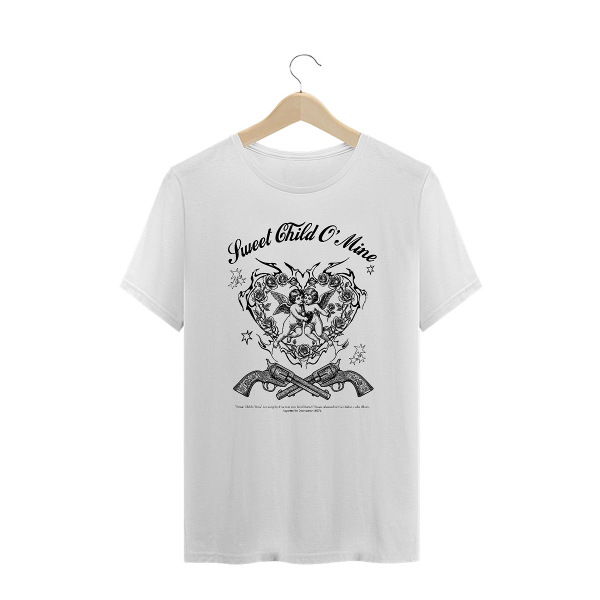Nome do produto: Camiseta Plus Size Guns N\' Roses Sweet Child O\' Mine V2 