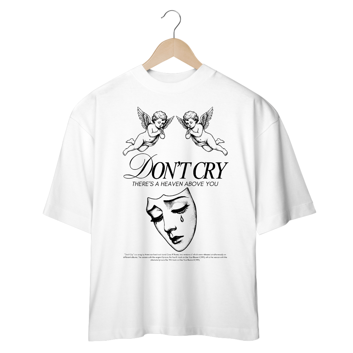Nome do produto: Camiseta Oversized Guns N\' Roses Don\'t Cry 